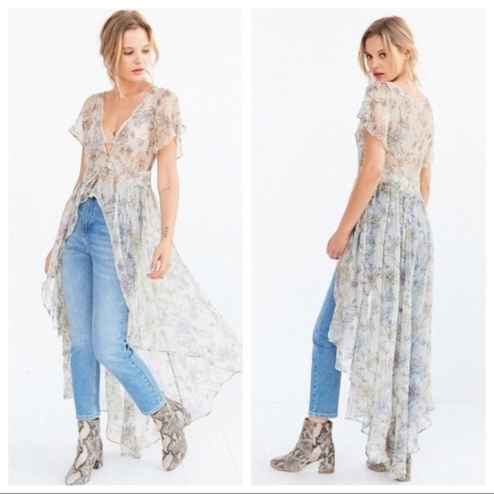 Kimchi Blue Floral Maxi Top Size Small